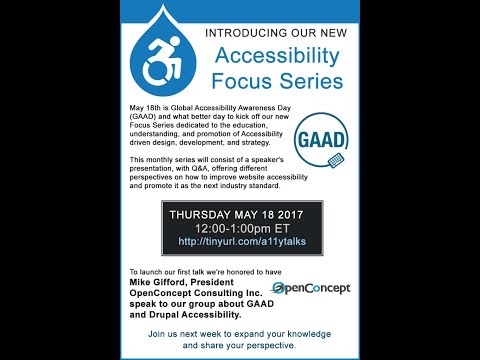 Global Accessibility Awareness Day - Mike Gifford (A11yTalks - May 2017)