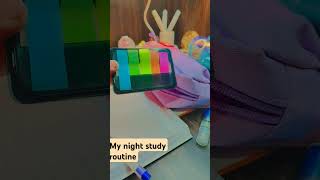 My night study routine
