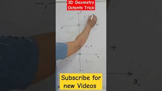 #shorts Super Trick to Remember Octants in 3D | Three dimensional #Geometry trick for Class 11& 12