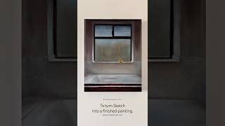 How to turn a sketch into a finished painting #oilpainting #conceptartwork #artprocess #artist #art