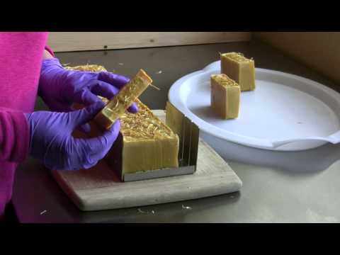 Un-molding and Cutting Soap