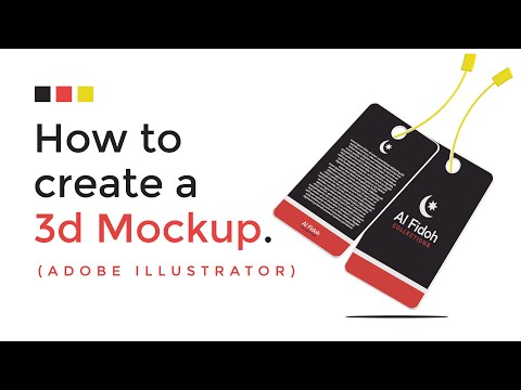 How to create a 3d label tag mockup using Adobe Illustrator | Design a simple custom mockup.