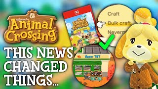 This News Just CHANGED Things For Animal Crossing on Switch 2