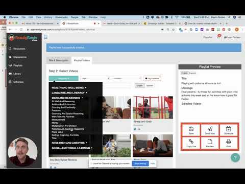 ReadyRosie - how to create and send custom playlists