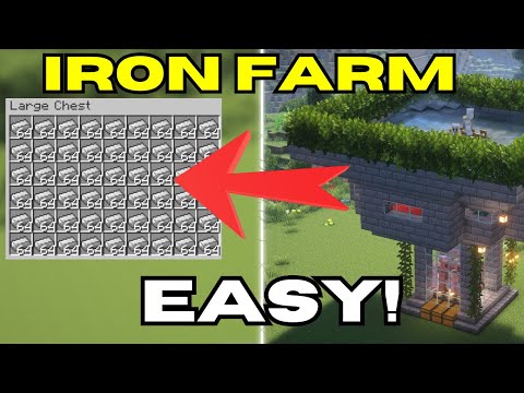 How to Build the BEST AFK Iron Farm in Minecraft 1.21