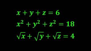 Math Olympiad Problem | The Surprisingly Simple Trick to Solve This System of Equations