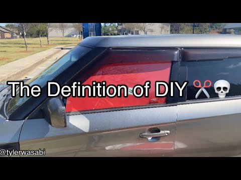 My cheap attempt at car window covers for stealth car camping