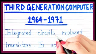 3th generation of computer | Definition of third generation of computer | Computer generation