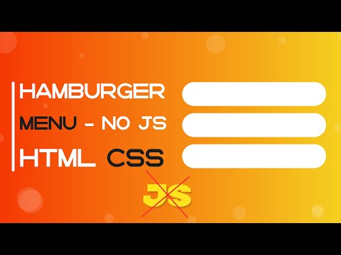 Hamburger Menu - No JS | Animated Hamburger Menu | How To Create Hamburger Menu
