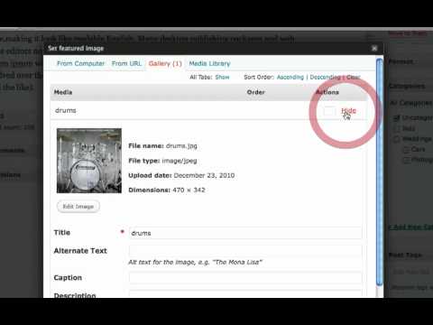 Set Featured Image for a post or page