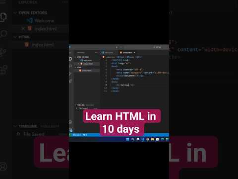 learn HTML in 10 days