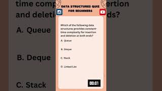 Data Structures Quiz for Beginners: Do You Know FIFO? #python #java #quiz #coding #programming