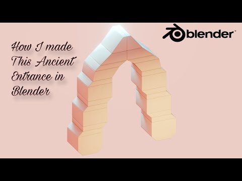 Creating a Low-Poly Ancient Stone Entrance | Blender Time-Lapse #blender #3d