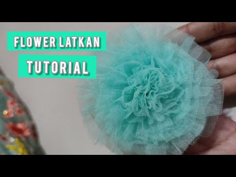 How to make Flower hanging in easy way using net fabric.(tutorial)