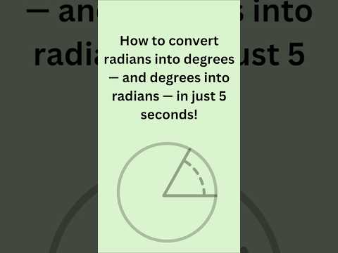 Radians vs Degrees #shortsfeed #shorts #shortvideo #easymathtricks #easylearning #maths #mathematics