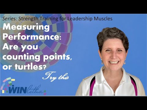 Measuring Performance: Are you counting points, or turtles?