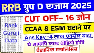 RRB Group D 2025 Cut Off last video | RRB Group D 2025 Cut Off after Ans Key | RankGuruji Data