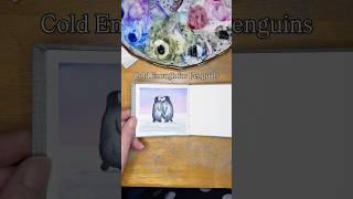 Cold enough for #penguins #watercoloranimals #gradienteffect #valentine