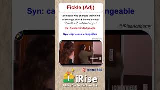 Fickle (Adj) #englishlearning #englishvocabulary #englishgrammar #iriseonlineclasses #iriseacademy
