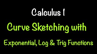 Calculus 1: Curve Sketching Continued--Exponential, Trig, & Log Functions | Math with Professor V
