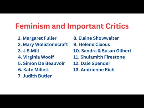 Feminism and Important Critics