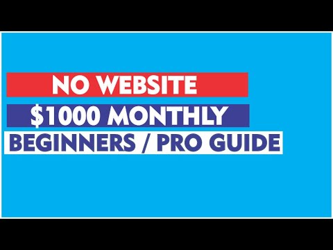 $1000 Monthly with No Website - How to Make Money With Affiliate Marketing  (Beginners Guide)