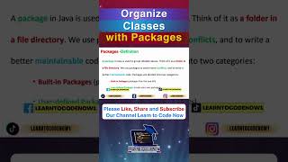 Ultimate Guide to Java Packages for Beginners #shorts #short #ytshorts #java