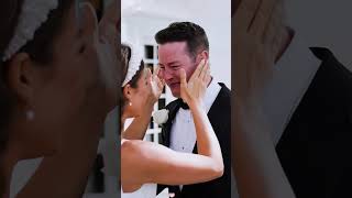 When the tear fell 🥹 #wedding #bride #groom #reaction #foryou