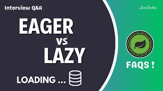 Interview Q&A |  Lazy vs Eager Loading Explained | Clear & Confident Answers ! @Javatechie