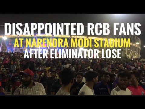 Disappointed RCB fans leaving the stadium after eliminator loss #t20worldcup #rcbfans #ipl #rcbvsrr