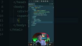 HTML Hacks 😎 | Sibling Shortcut | VS Code Shortcut For HTML #shorts #youtubeshorts #programming