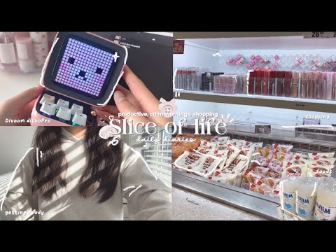 Slice of life VLOG ⊹₊⟡ || productive, shopping, calm morning, Divoom DitooPro, wonyoungism, kbeauty…