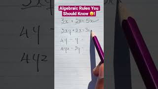 Algebraic Rules To Know #education #students #learnmaths #mathematics #maths #algebra #school