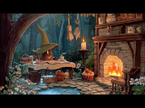 Fairytale Autumn in Disney Garden 🎧 Disney Oldies Playing in Another Room | Halloween Ambience