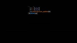 Python Set Intersection Update Basics