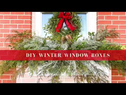 DIY Winter Window Boxes