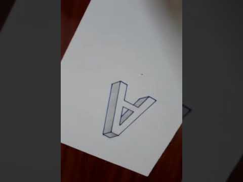How To Draw 3D Letter "A" In Paper.....