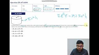 Cylinder's Volume relationships #a07ed090 | Geometry and Trigonometry #13 #satmath