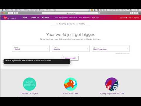 Virgin America 2017 - Voiceover Screen Reader Demo