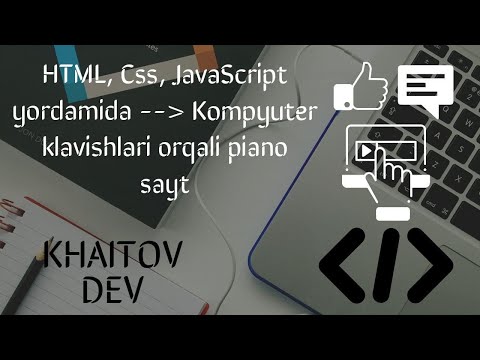 Using Html ,Css, JavaScript --  KeyBoard Piano Website || Html , Css , JavaScript yordamida - Piano