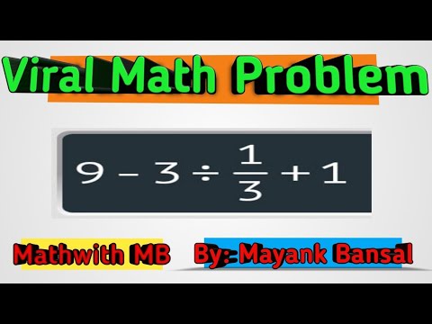 How to solve Math Viral problem on social media|Easy Method||By Mayank Bansal