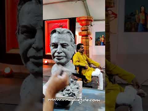Speed portrait sculpture demonstration by Vinay Hegde | Sculpting | Clay bust | time lapse
