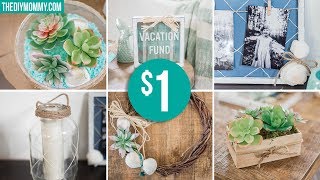DOLLAR TREE SUMMER DIY DECOR ☀ Wreath, Succulent Arrangement, Coastal Frame & More!