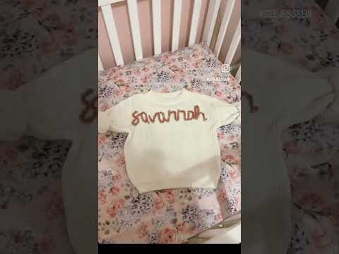 Obsessed with these hand embroidered knit baby sweaters