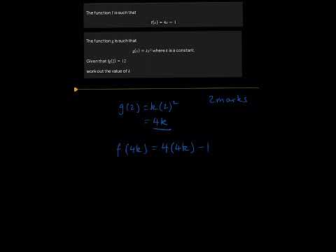 GCSE Function Question #functions #maths #gcse #gcsemath #algebra #math #mathematics #exam #educate