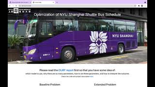 webapp demo | DURF-Bus-Schedule-Optimization