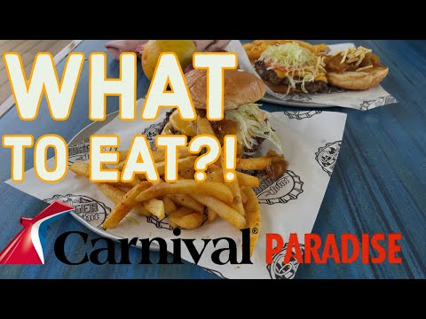 What To Eat?! | Carnival Paradise | Guys Burger Joint was So GOOD!