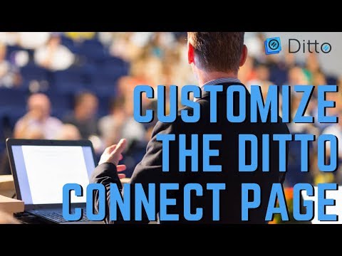 How to Customize the Ditto Connect Page