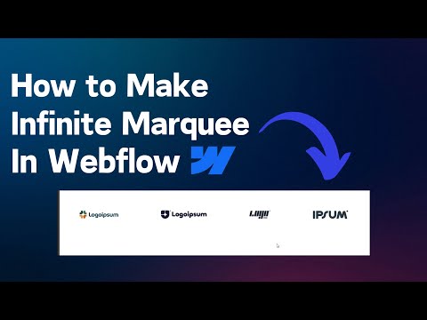 How to build an Infinite Marquee in Webflow | Webflow Tutorial