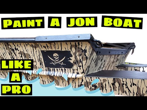 Camo Paint a Jon Boat LIKE A PRO || Part 1